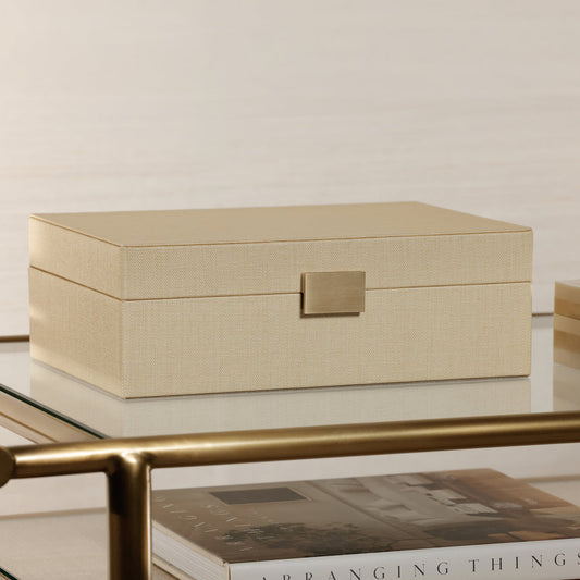 Linea Light Natural Raffia Jewelry Box