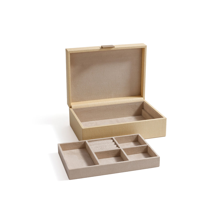 Linea Light Natural Raffia Jewelry Box