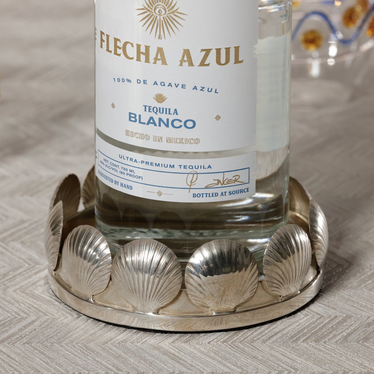 Sur Mer Shell Design Bottle Coaster