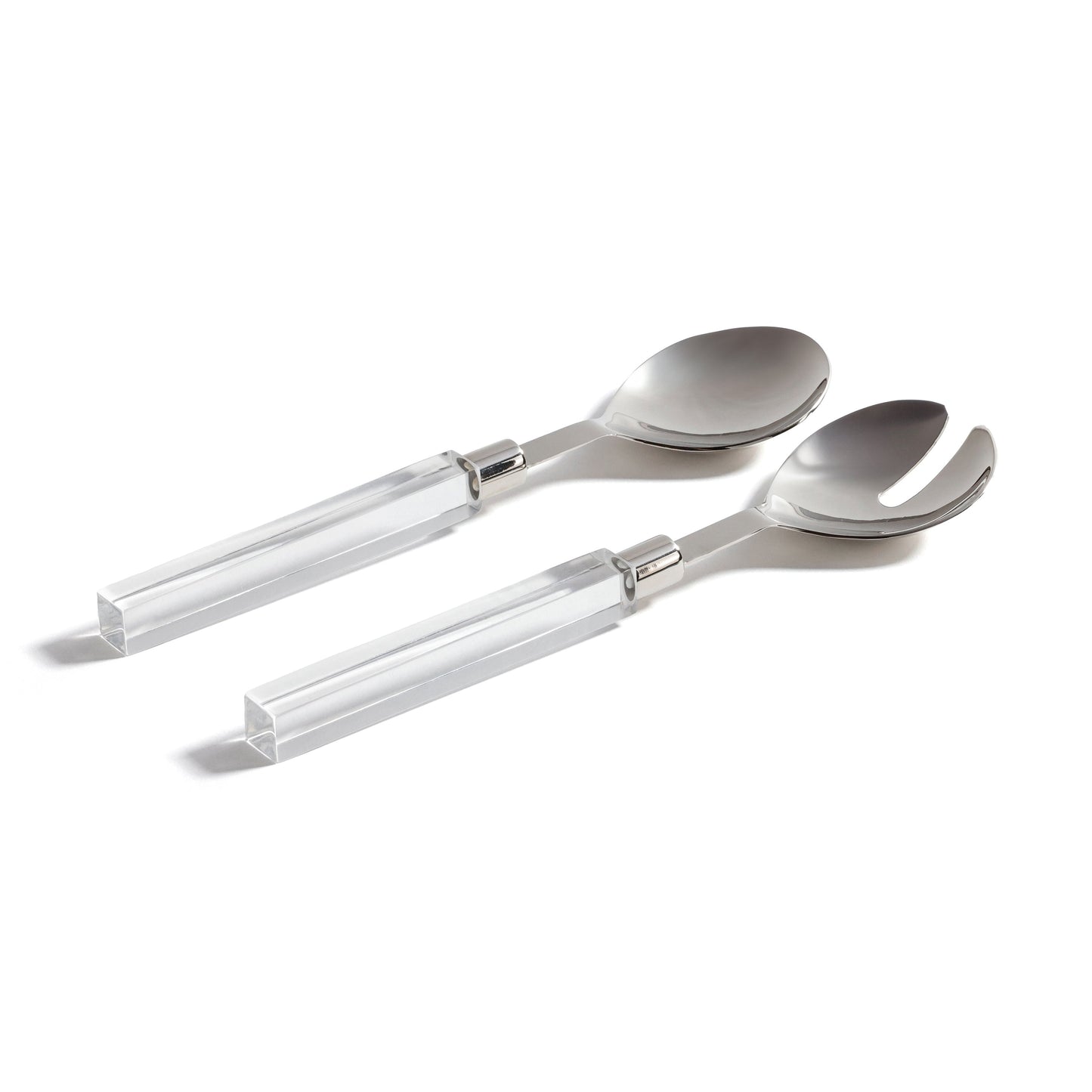 Mougins Salad Server Set with Acrylic Handle