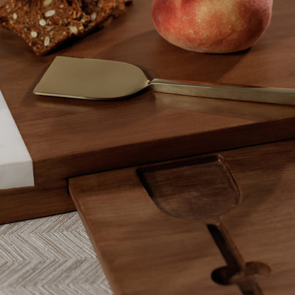 Marble and Mango Wood Charcuterie Board with Serving Tool Set