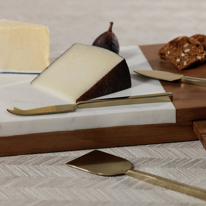 Marble and Mango Wood Charcuterie Board with Serving Tool Set