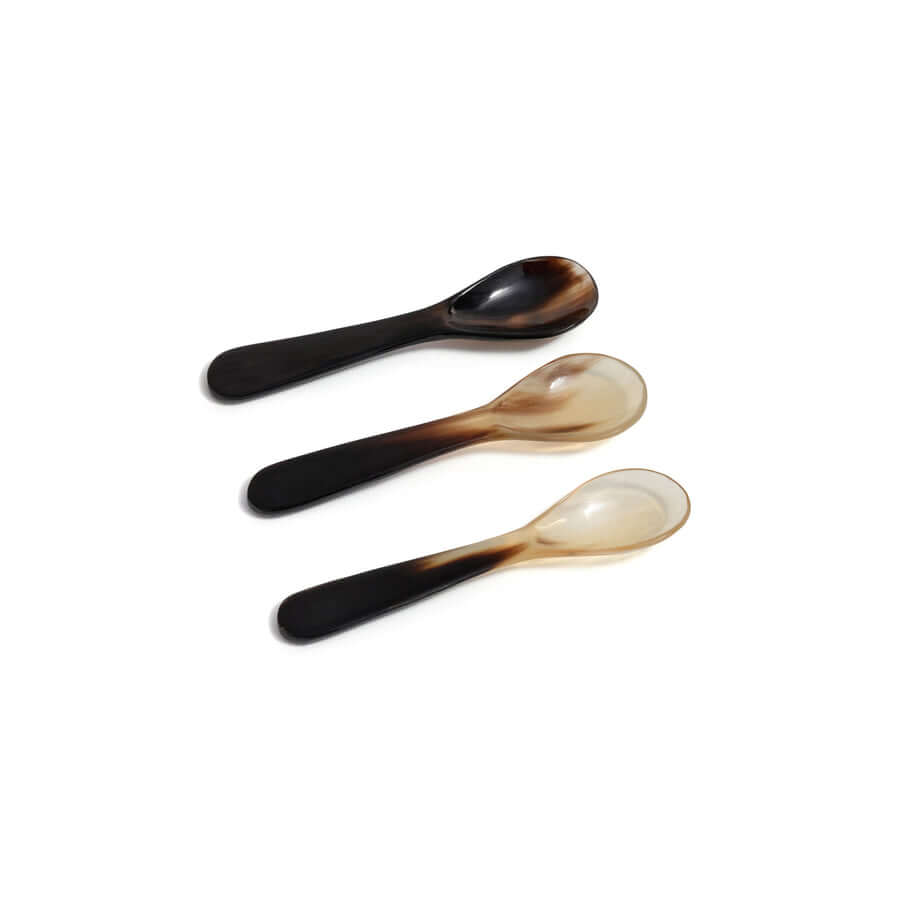 Horn Condiment / Caviar Spoon — Set of 4