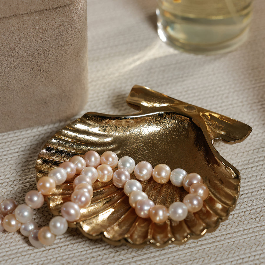 Sanibel Shell Tray - Raw Gold