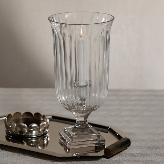 Maison de Verre Cut Glass Hurricane Taper Holder - CARLYLE AVENUE