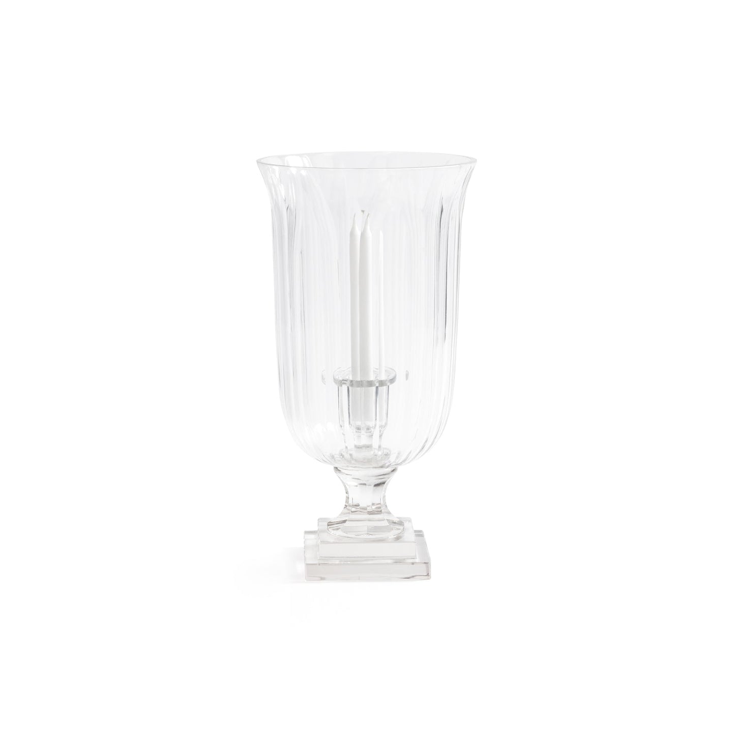 Maison de Verre Cut Glass Hurricane Taper Holder - CARLYLE AVENUE