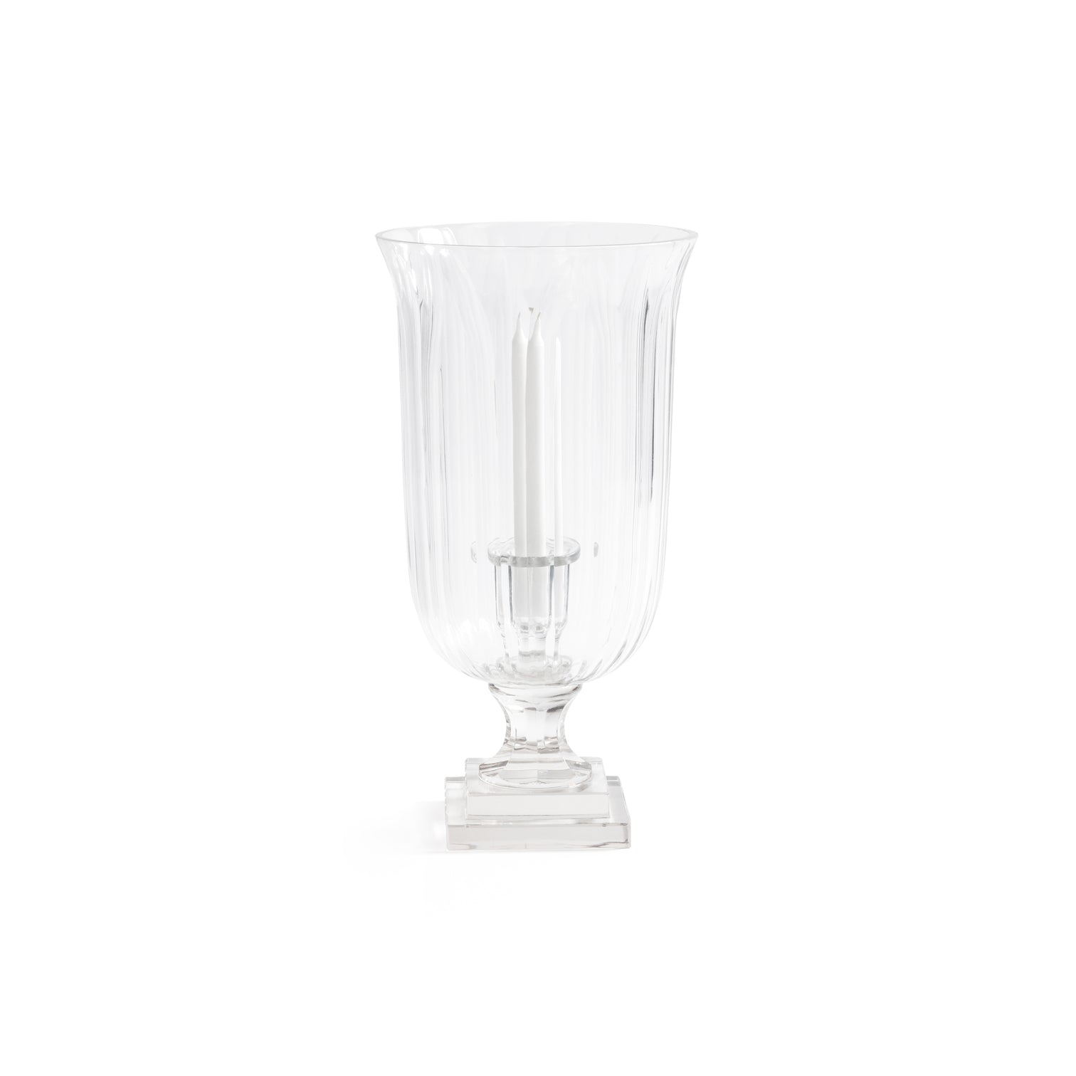 Maison de Verre Cut Glass Hurricane Taper Holder - CARLYLE AVENUE