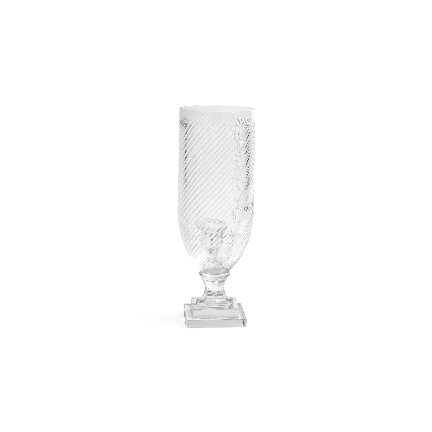 Maison de Verre Whisper Cut Glass Hurricane Taper Holder - CARLYLE AVENUE