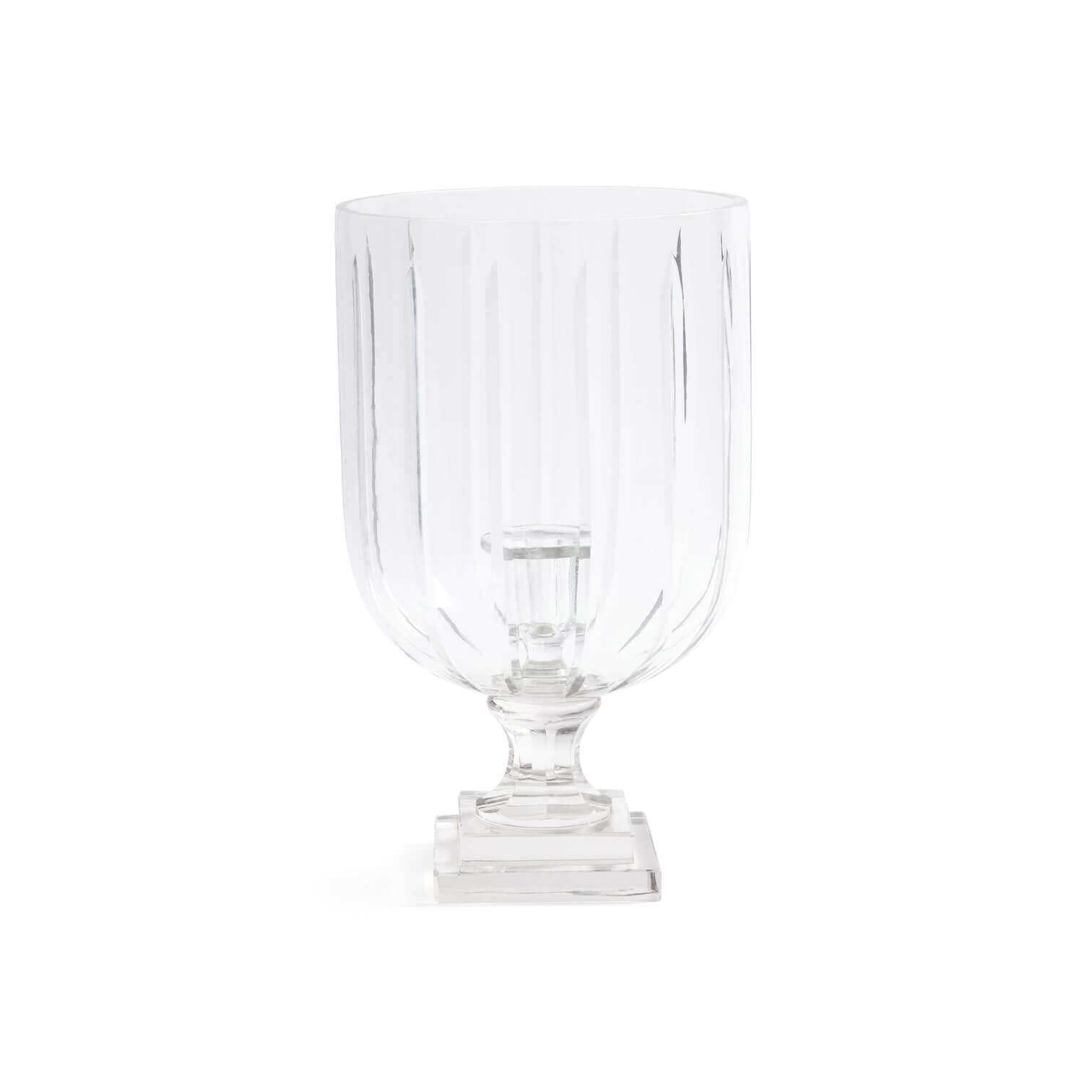Maison de Verre Straight Cut Glass Hurricane Taper Holder - CARLYLE AVENUE