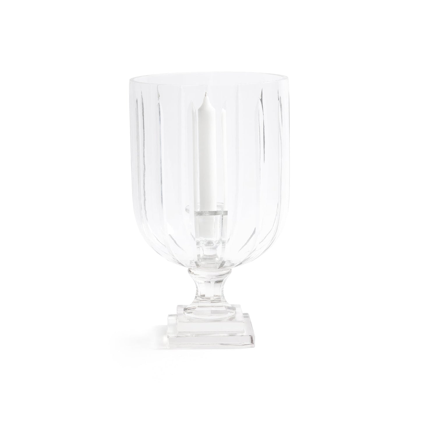 Maison de Verre Straight Cut Glass Hurricane Taper Holder - CARLYLE AVENUE