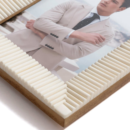 Nubia White Bone Ribbed Photo Frame