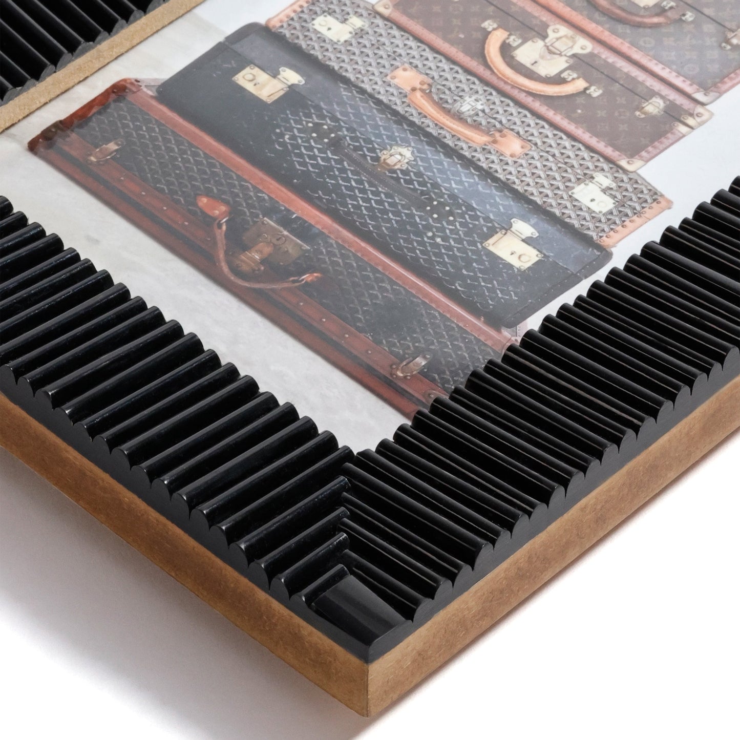 Nubia Black Bone Ribbed Photo Frame