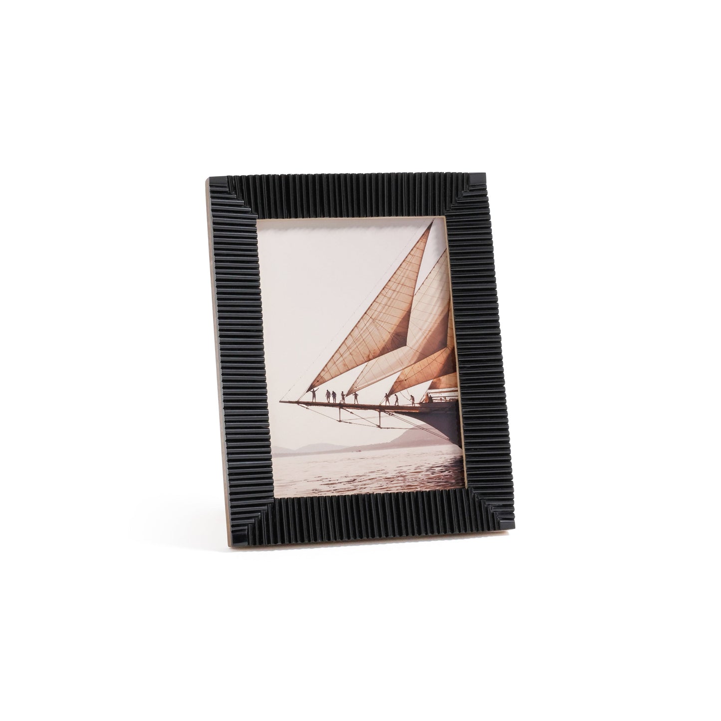 Nubia Black Bone Ribbed Photo Frame