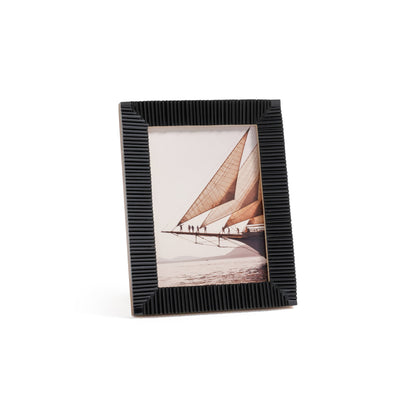 Nubia Black Bone Ribbed Photo Frame