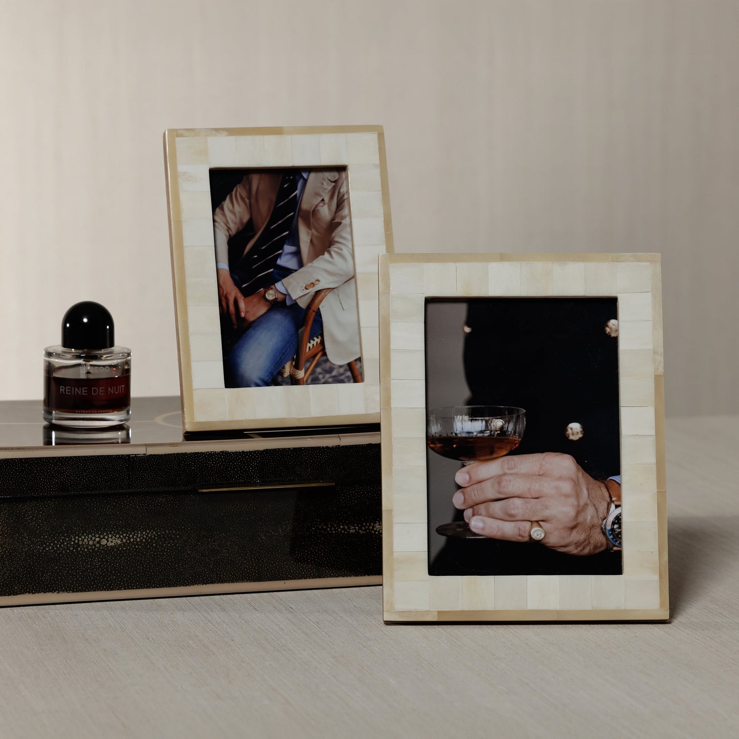 Dune Natural and Bleached White Bone Photo Frame