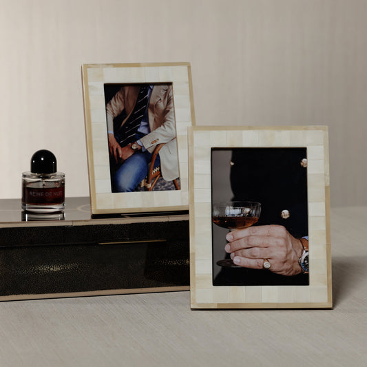 Dune Natural and Bleached White Bone Photo Frame