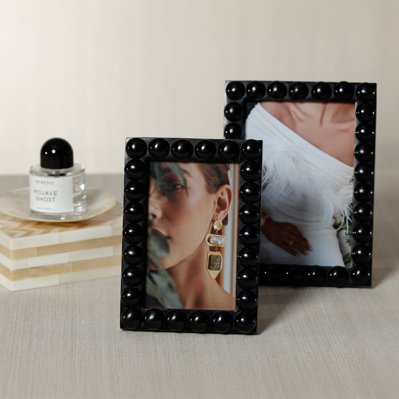 Vienna Black Resin Half Ball Overlay Photo Frame - Photo Frames by Carlyle Avenue