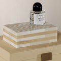 Antique White Bone Box with Chevron Pattern - Boxes by Carlyle Avenue