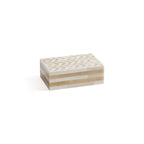 Antique White Bone Box with Chevron Pattern - Boxes by Carlyle Avenue