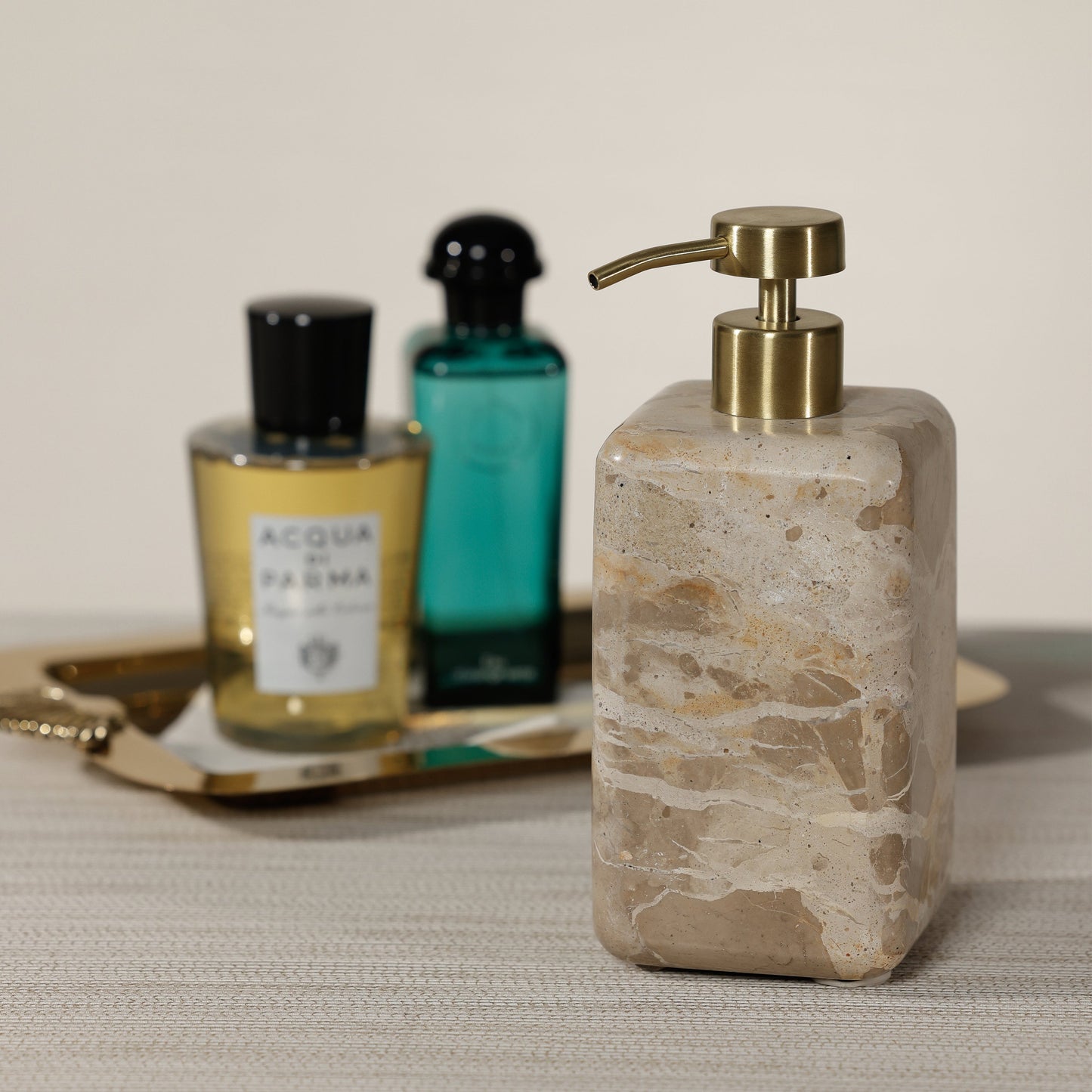 Crema Fossil Marble Bath Collection