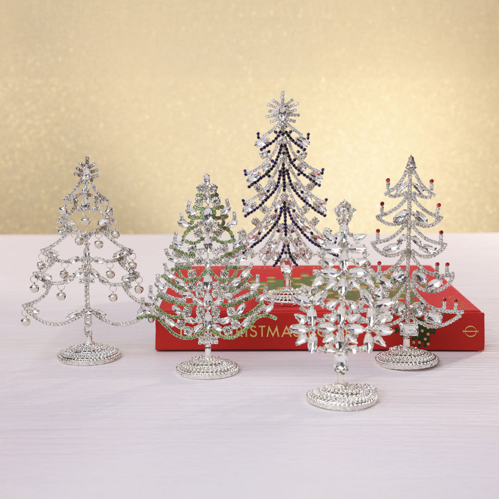 Rhinestone Decorative Trees - 5 Assorted Designs