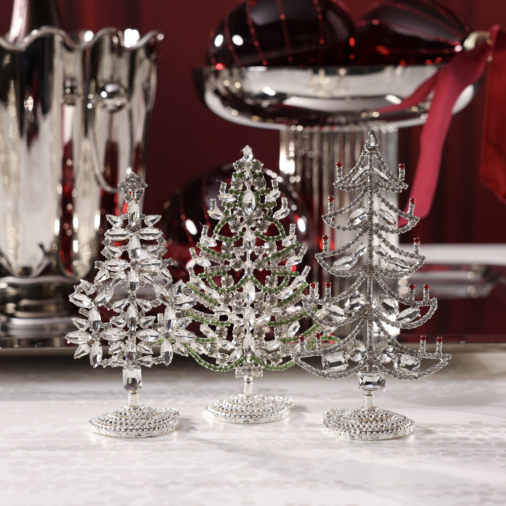 Rhinestone Decorative Trees - 5 Assorted Designs