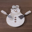 Marble and Agate Snowman Cheese and Charcuterie Board