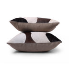 Saint-Gervais Hair on Leather Throw Pillow