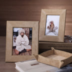 Saint-Gervais Suede Leather Photo Frame