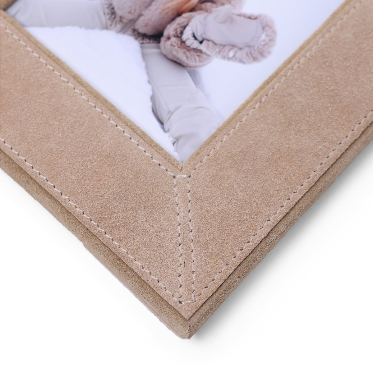 Saint-Gervais Suede Leather Photo Frame