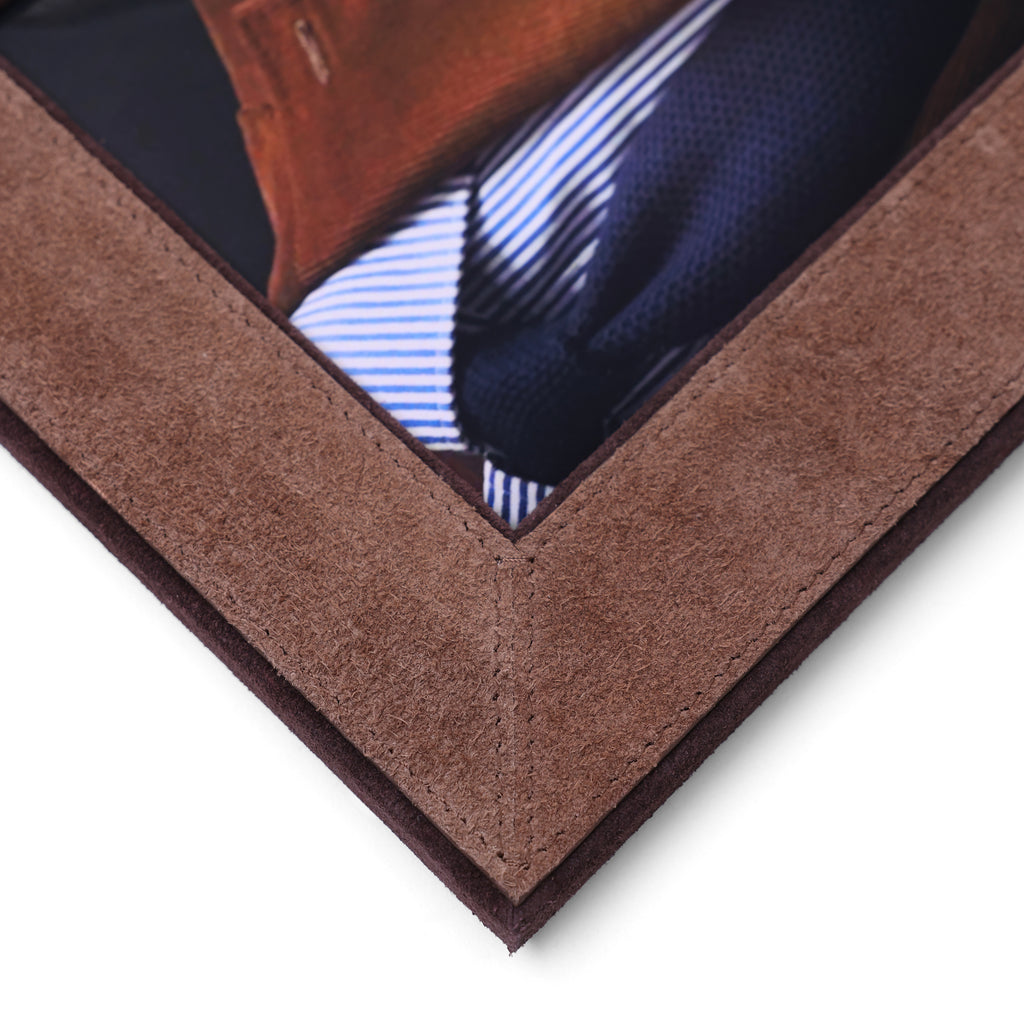 Saint-Gervais Suede Leather Photo Frame