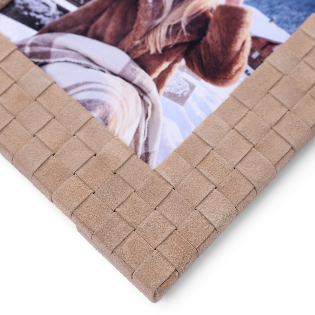 Saint-Gervais Suede Leather Woven Photo Frame