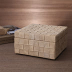Saint-Gervais Suede Leather Woven Box