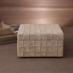 Saint-Gervais Suede Leather Woven Box