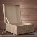 Saint-Gervais Suede Leather Woven Box