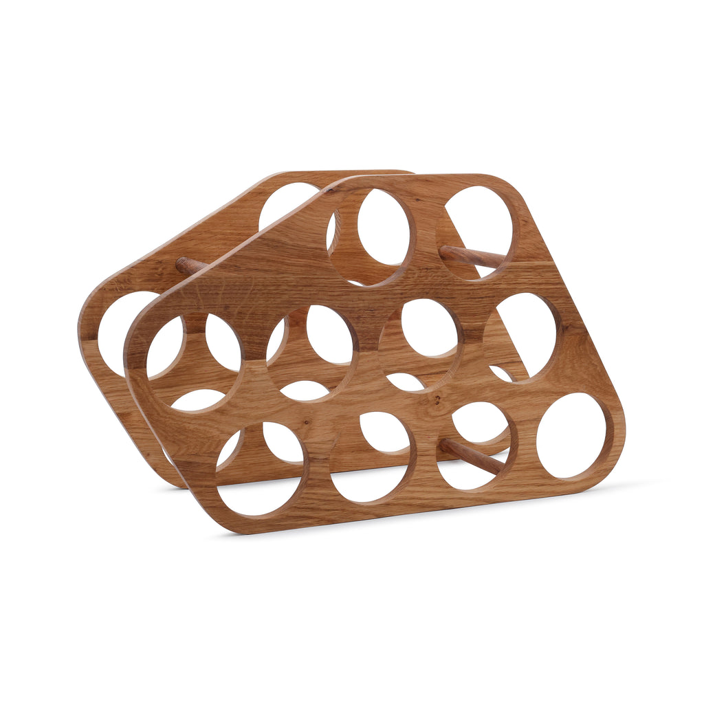 St. Anton Oakwood 10-Bottle Wine Holder