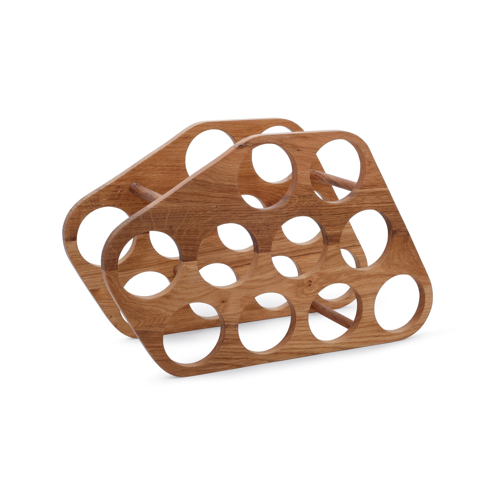 St. Anton Oakwood 10-Bottle Wine Holder