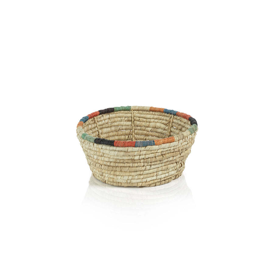 Tropezina Coiled Raffia Set of 2 Round Baskets