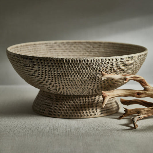 Lulu Large Rattan Footed Bowl