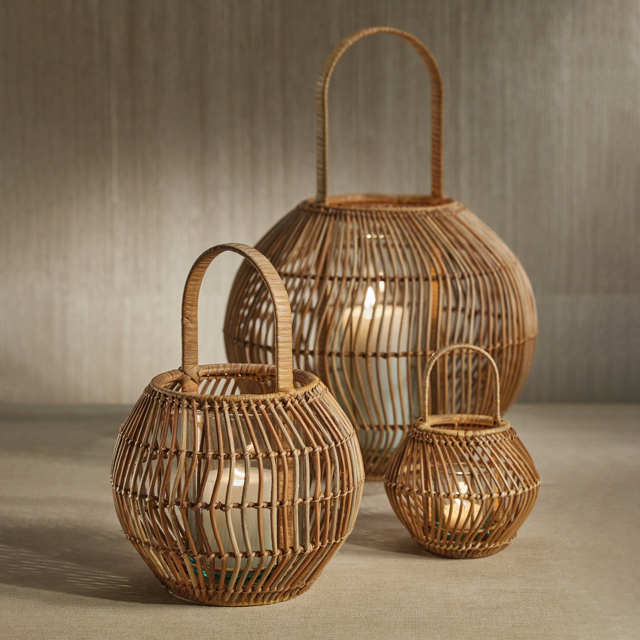 Portofino Rattan Woven Lantern