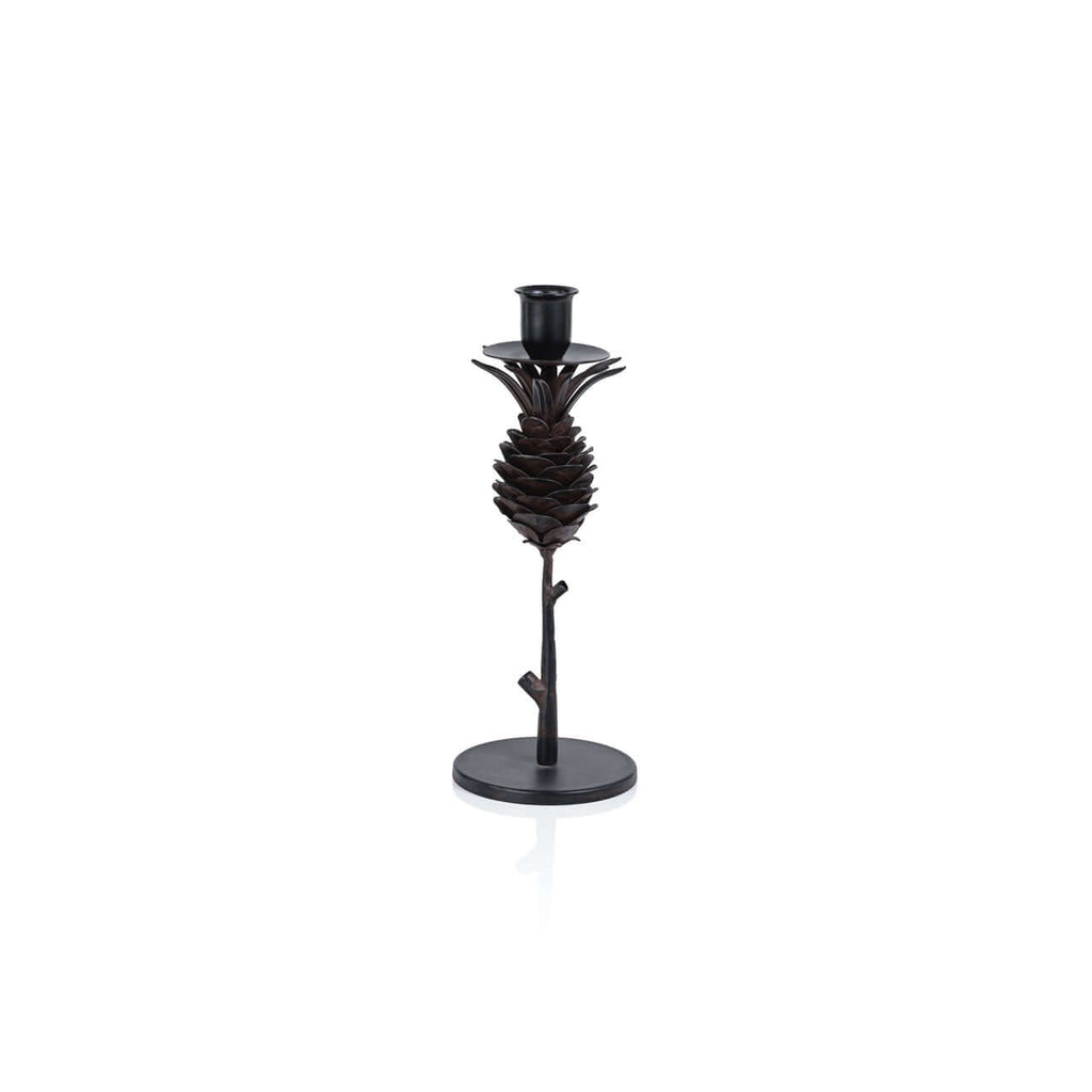Pine Cone Design Wrought Iron Candle Holder - Candle Holders by Carlyle Avenue