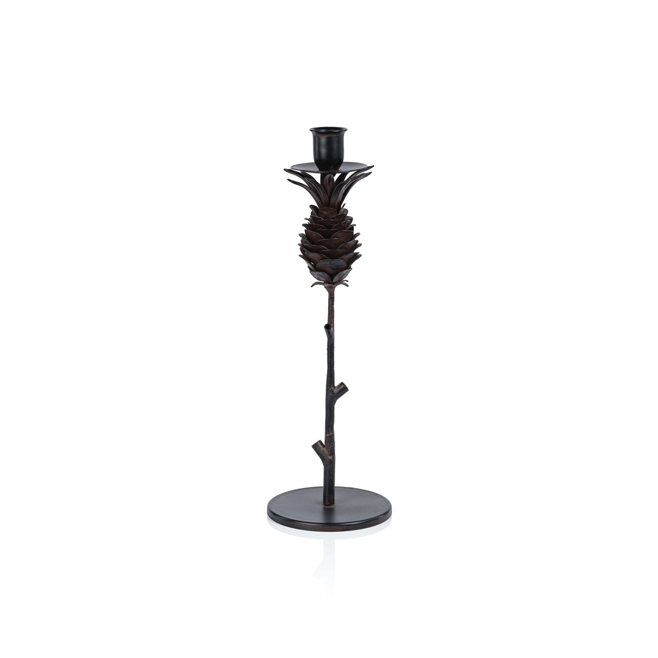 Pine Cone Design Wrought Iron Candle Holder