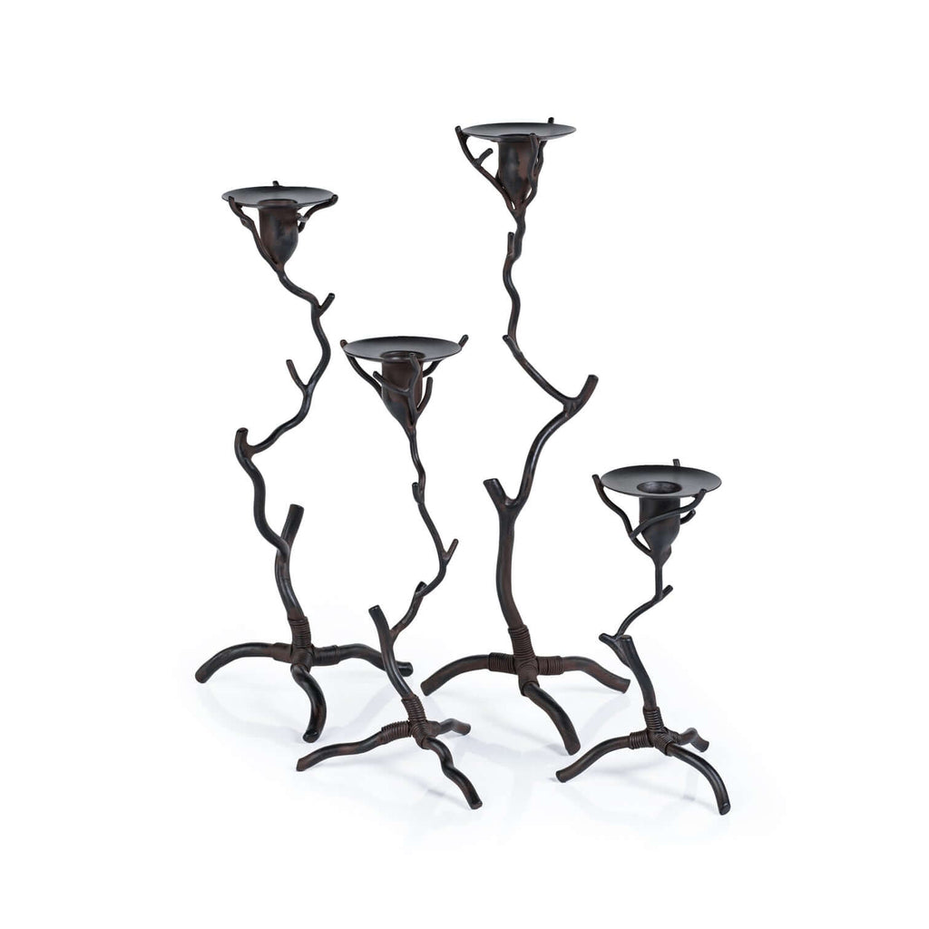 Twig  Design Wrought Iron Candle Holder - Candle Holders by Carlyle Avenue