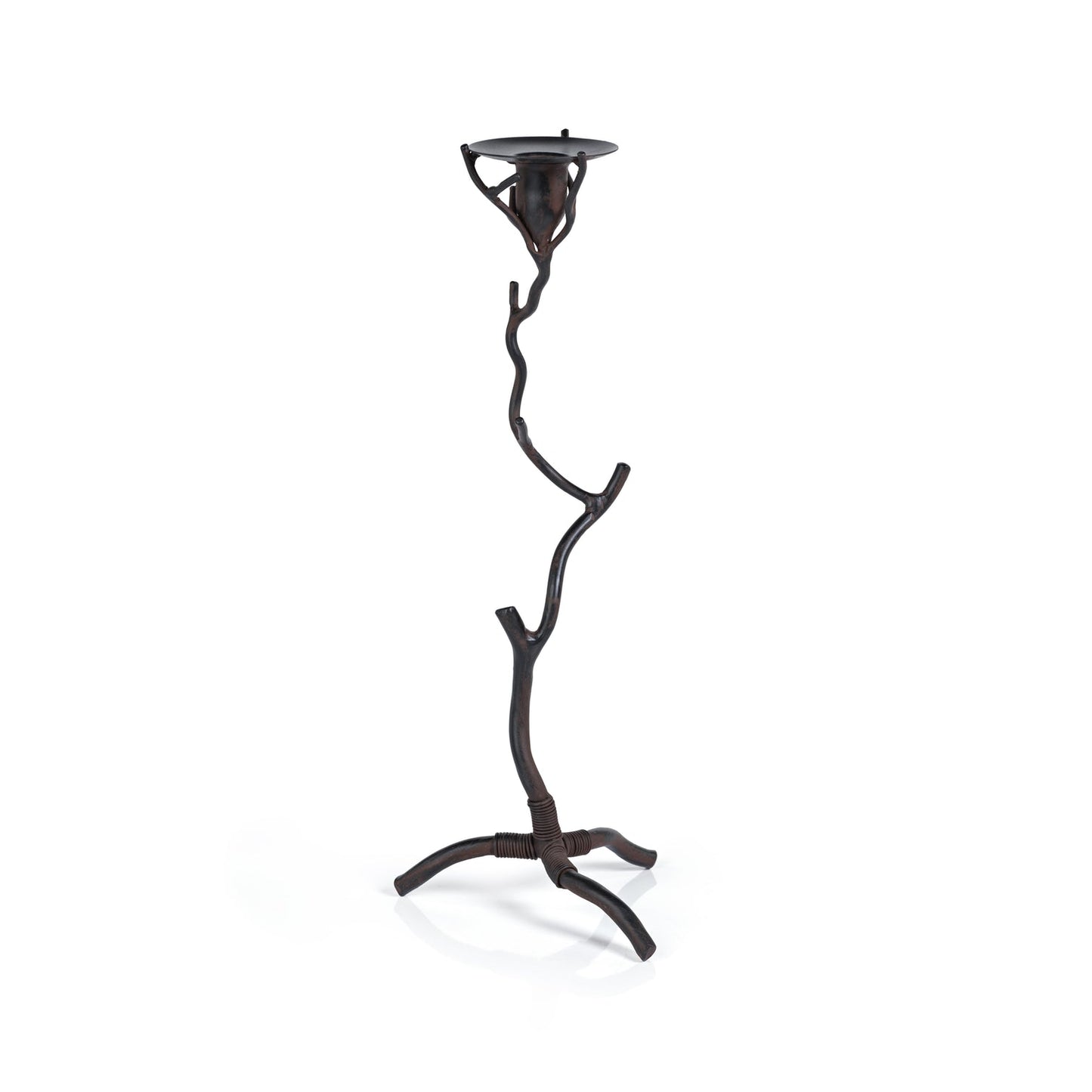 Twig  Design Wrought Iron Candle Holder