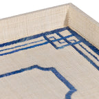 Pattern Natural Fiber Raffia Serving Tray - Trays by Carlyle Avenue