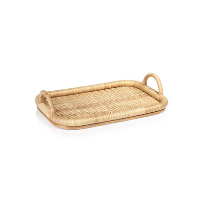 Tropique Rectangular Rattan Tray - CARLYLE AVENUE