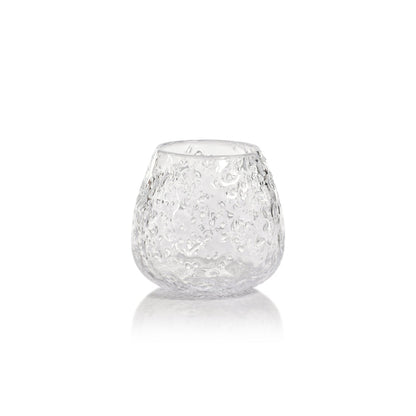 Scissor Cut Glass Vase / Candle Holder with Glass Chips - Candle Holders by Carlyle Avenue
