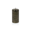 Metallic Pillar Candle - Metallic Green & Gold Glitter - Candles by Carlyle Avenue