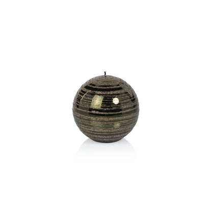 Metallic Ball Candle - Metallic Green & Gold Glitter - Candles by Carlyle Avenue