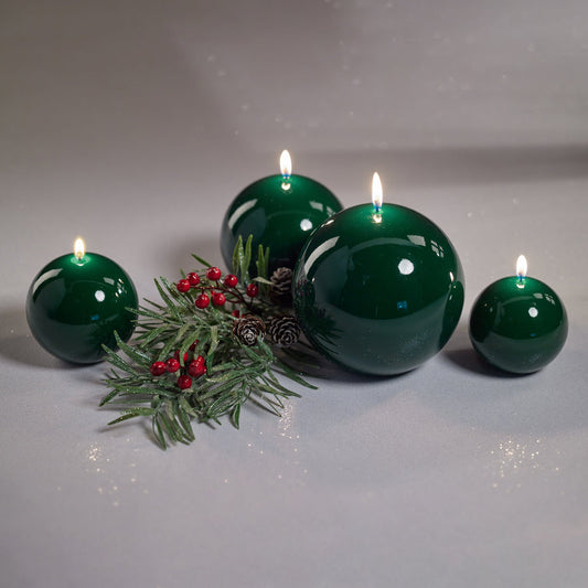 Lacquer Ball Candle - Dark Green